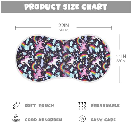 Muslin Baby Burp Cloths Set of 1, Soft Absorbent Pastel Horse Sparkle Cotton Burping Cloth, Milk Spit Up Rags for Newborn Unisex, 22 x 11 Inch4