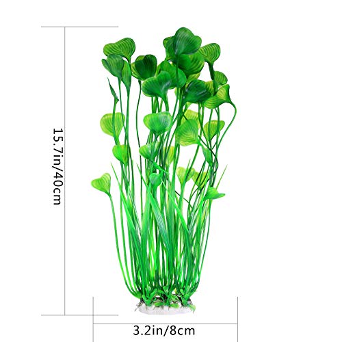 image for Yibaijia 2 Pcs Large Aquarium Aquatic Plants Decoration, Plastic Artif