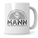 Sweetify Amateurfunker Tasse - Unterschätze niemals einen alten Mann der Amateurfunker ist - Funkgerät Amateurfunk Geschenk Kaffeetasse