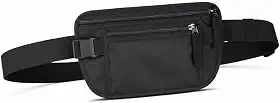 Pochete Doleira Antifurto em Neoprene – Ajustável Impermeável com Zíper para Viagem Dinheiro e Documentos