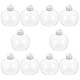 Milisten Christmas Drink Balls 10pcs Clear Ornament Balls Christmas Fillable Booze Tree Ornaments Water Bottle Bulbs Juice Bottles Xmas Booze Pendant Ball for Party 150ml