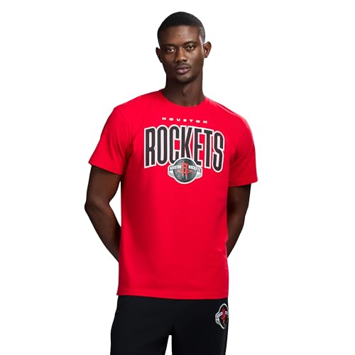 Game 7 x NBA Officially Licensed Men's Graphic Short Sleeve Lightweight Crew Neck Cotton T-Shirt, Houston Rockets, M, Red
