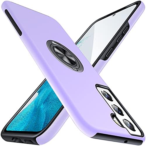 AOUIA for Samsung Galaxy S20 FE Case, [TPU Flexible Frame + Hard PC Back] [Anti Scratch] [Anti Fingerprint] [Rotating Bracket], Shockproof Case for Samsung Galaxy S20 FE 6.5" 4G/5G (Purple)