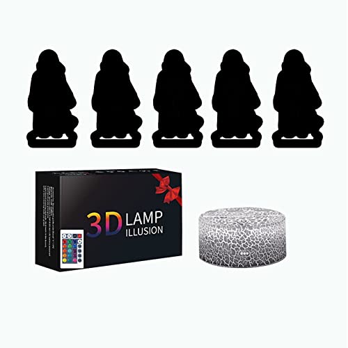 5 in 1 Set Japanese Anime Figur Nachtlicht Kinder, 5 Muster und 16...