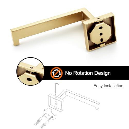 Image of KOKOSIRI Gold Toilet Paper Holder Toilet Roll Holder for Bathroom Kitchen Washroom T-304 Stainless Steel Wall Mounted, 2 Pack, B2003BG-P2