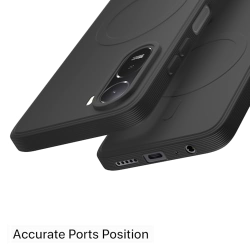 Image of Pikkme Back Cover for Redmi A7 Pro /Poco C85x 5G Soft Matte Silicone Mag-Safe Design (Mag-Safe Not Support) Camera Protection | Slim Fit Bumper Cover (Black)