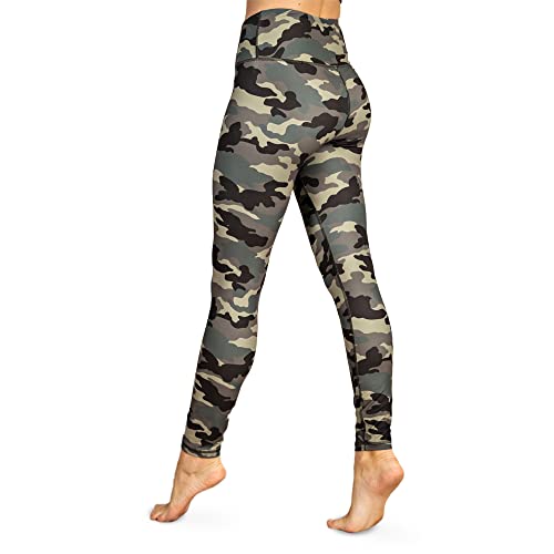 HYKEE Buttery Soft Leggings for Women - Yoga Pants - Camo - High Waisted Tummy Control Leggings for Women (Camo, Large)