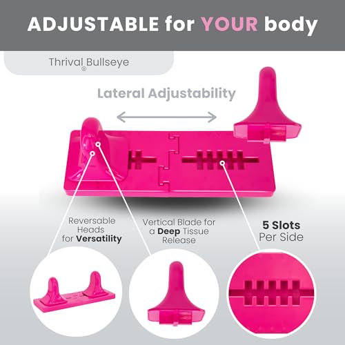 Image of Thrival Bullseye - Psoas Muscle Release Tool with Thrival App for Hip Flexor, Back, Hamstring, Glute, Iliacus, and Neck Pain - Deep Tissue, Trigger Point, and Myofascial Release - Pink