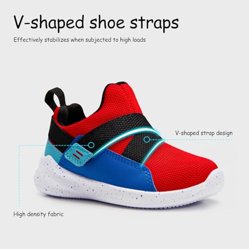 SKYWHEEL Toddler Tennis Shoes Boys Girls Barefoot Slip On Shoes Kids Lightweight Breathable Sports Sneakers for Walking Running3