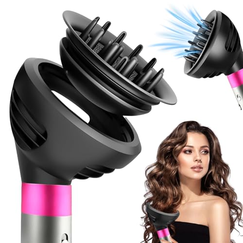 Wave Curl Diffuser for Dyson Airwrap Styler Upgraded Diffuser Nozzle Attachment for Dyson Airwrap HS01 HS05 HS08 for Wavy Curly & Coily Hair Convertible to Hair Dryer Diffuser Hair Dryer