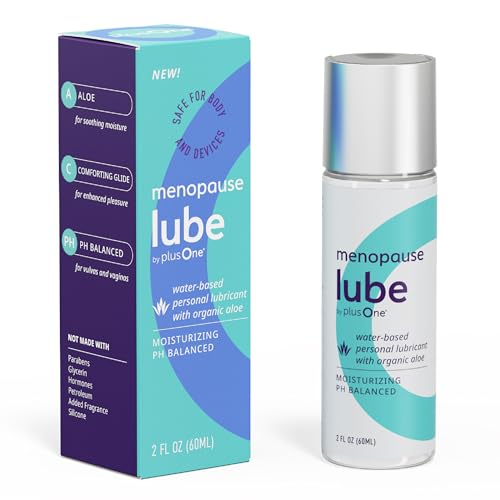 plusOne Menopause Lube – Extra-Moisturizing Water-Based Personal Lubricant with Organic Aloe –...