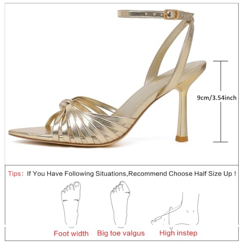 RIBONGZ High Heels for Women Lace Up Summer Sandals Strappy Heels Pointed Open Toe Ankle Strap High Stiletto Sexy Pumps for Wedding Casual Dance Prom Party Comfortable Dressy Shoes2