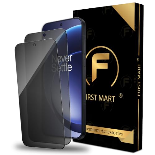 Image of FIRST MART Privacy Tempered Glass for OnePlus 15, 2 Pack | Anti-Spy 9H Screen Protector, Edge-to-Edge, Case-Friendly, Scratch Resistant, Bubble-Free