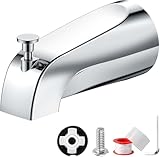 Bathtub Faucet Replacement,Tub Spout with Diverter,Pull-Up Diverter for 1/2 Inch Copper Pipe,Brass Construction,Easy Install,Chrome Finish
