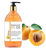 Oïléna BIO Aceite de Hueso de Albaricoque Virgen Extra 100% Puro Prensado en Frío Aceite para Bronceado Después del Sol, Aceite Bebé, Aceite para la Cutícula, Uñas, Cara, Cuerpo, Cabello 500 ml
