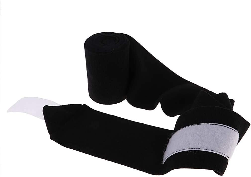 SGerste Equine Horse Tack Grooming Leg Polo Wrap Bandage for Men Women Outdoor Horse Riding Equipment 4 Pack (Black)