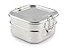 Cal Tiffin Stainless Steel SQUARE Bento Box food container (made in INDIA) 40 oz, 3-compartment - Eco friendly, Dishwasher safe, BPA free