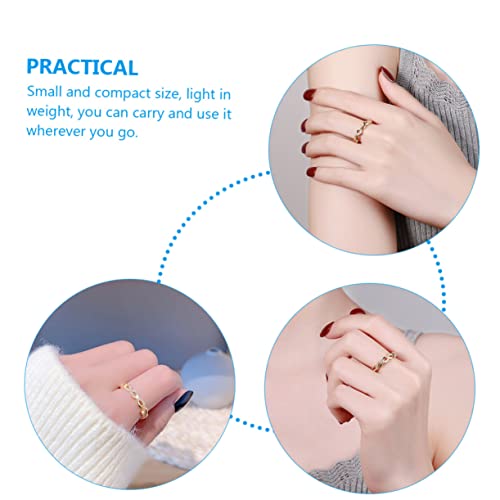 Jewellery bague anneau ouvert réglable index design empilable - 3