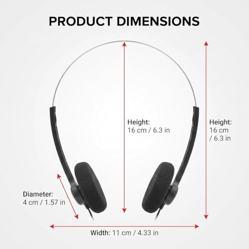 Image of JJLFresheners Black Retro On Ear Headphones, Wired Stereo Headphones, Headphone, Lightweight Portable Headphone with Adjustable Headband,Over,Open-Ear,and Earbuds