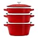 Produktbild STAUB La Cocotte Kochtopfset, 3-tlg rund Gusseisen Kirsch-Rot
