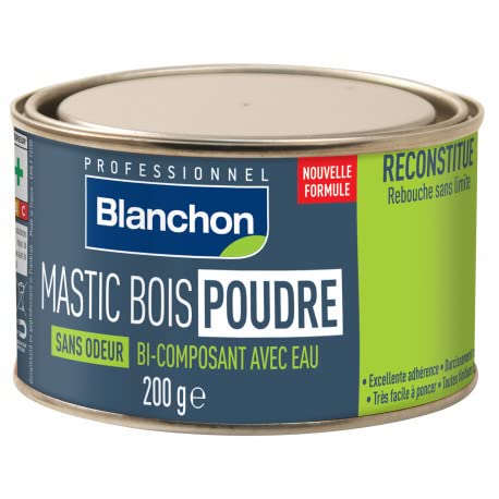 Mastic bois sans odeur poudre - chêne clair - 200g - Blanchon