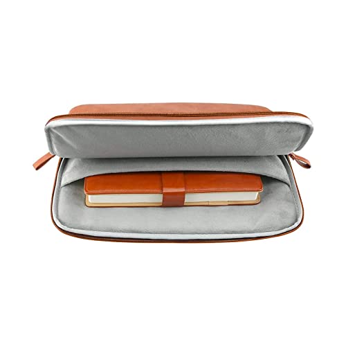 Mosiso MO-13-LEATHER-SLEEVE-DNWBR Laptop Sleeve Bag Compatible With Macbook Air/Pro, 13-13.3 Inch Notebook, Compatible With Macbook Pro 14 Inch 2024-2021 M3 M2 M1, Pu Leather Padded Bag Waterproof Case thumb #3