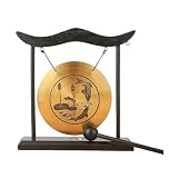Geroosaty Mini Desktop Gong Table Wind Chime Percussion Instrument Cymbals Gongs with Mallet for Home Decor Housewarm Gift-C Easy Install