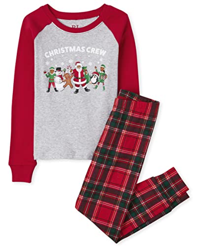 Image of The Children's Place Family Matching Holiday Long Sleeve Pajama Sets, Cotton