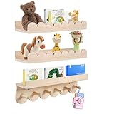 Photo Gallery strixorn set di 3 mensole da parete in legno massello per bambini - librerie con 6 ganci per libri e giocattoli - mensola montessori 40 cm - mensola sospesa con curve per bambini e bambine Photo Gallery strixorn set di 3 mensole da parete in legno massello per bambini - librerie con 6 ganci per libri e giocattoli - mensola montessori 40 cm - mensola sospesa con curve per bambini e bambine