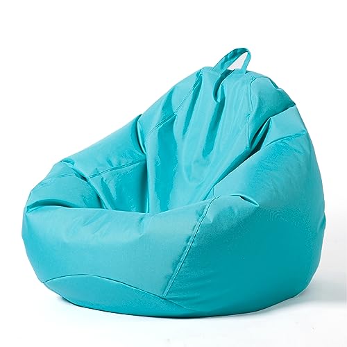 DOTBUY-SHOP Pouf Poltrona a Sacco Gigante,Moda Tinta Unita Bean Bag Bambini & Adulti (Senza Imbottitura), Morbido e Accogliente Puffo per Sedersi Poltrona da Lettura per Soggiorno (Blu Lago,L)