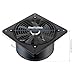 NIENIEE Black Carbon Steel Wall Mount Exhaust Fan, 125W All-Copper Motor Kitchen Exhaust Fan, 7 Blades Garage Exhaust Fan with Auto Check Valve - 2000m³/h Ventilation for Kitchen, Basement & Workshop