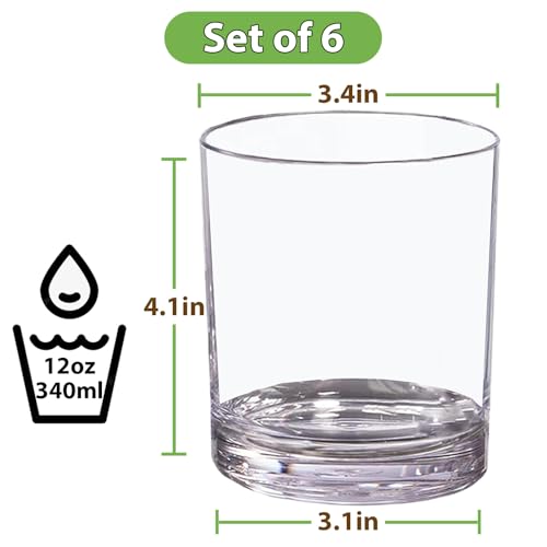 Newzealkids Clear Acrylic Glasses 12 oz – Set of 6 Unbreakable Plastic Cups by Newzealkids - Used condition - Image 2