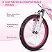 WEIZE 20 Inch Kid Mountain Bike,Kid Bike for Girls Age 6-14 Year Old,6 Speed Kid Bicycle with Front Suspension Fork,Adjustable Seat Height,High-Carbon Steel Frame,Ideal for Girl Adventurers,Pink