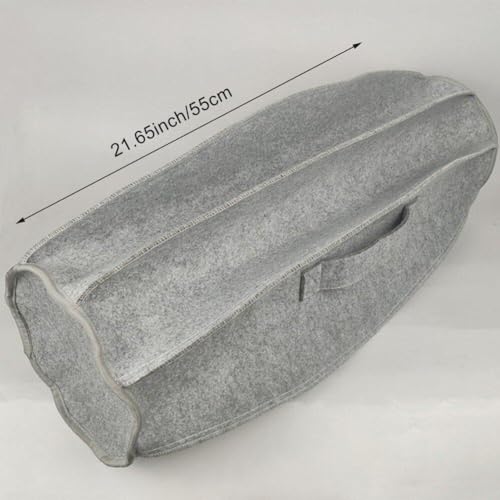 Funda de fieltro para pelota de yoga y pilates gris protector plegable 6