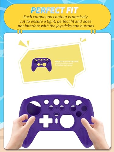 Cover for 8Bitdo Ultimate 2 game controller, yystao Protective Silicone Case compatible with 8Bitdo Ultimate 2, with Enhanced Grip and All - Round Protection,Purple - Image 2