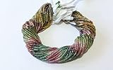 Natural Multi Color Tourmaline Faceted Round Beads 3 MM Approx | A Strand of 12 Inch | Beads for DIY