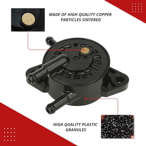 OEM Replacement 808656 808492 Fuel Pump Compatible with Briggs and Stratton, John Deere, Kawasaki Yamaha Golf Cart Lawn Mower Replace 597338 by PFVF - Image 6