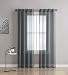 Grommet Semi-Sheer Curtains - 2 Pieces - Total Size 108 Inch Wide (54 Inch Each Panel) - 84 Inch Long - Panel Beautiful, Elegant, Natural Light Flow, and Durable Material (Charcoal)