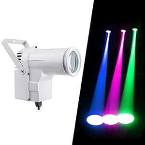 Led Pinspot, 9 W kleurrijke 3-in-1 RGB led koplamp, automatische kleurverandering, gebruik voor spiegelbal, raamweergave…