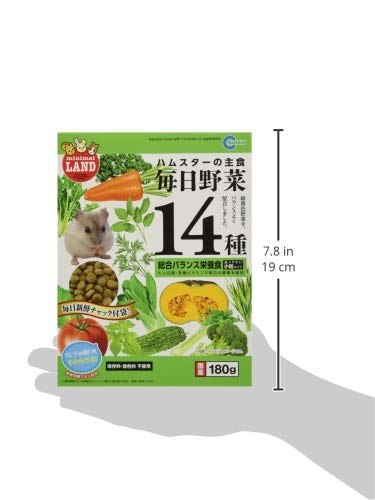 Marukan ML60 Hamster Food with 14 Kinds of Vegetables, 180g