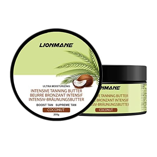 Tanning Lotion, Accelerator Tanning Cream Self Tanner Gel for Outdoor & Indoor Skin Tanning SunBeds, Intensive Powerful Tan-boosting Butter, Achieve Brown Natural Tan Skin,200g (Coconut)