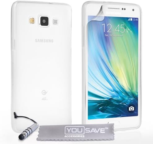 Yousave Accessories Samsung Galaxy A5 (2015 Model) Case Clear Silicone Gel Cover With Mini Stylus Pen