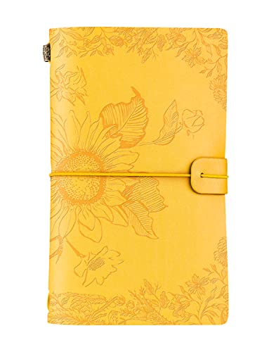 InnoBeta Sunflower gifts for Women Leather Journal Notebook 7x5 Inches,