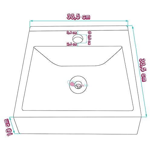 Cuba Pia para Banheiro Quadrada Cor Branca