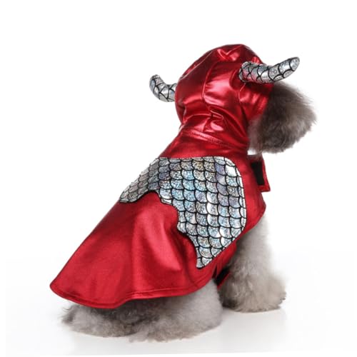 Disfraz para perro rojo talla M cómodo y adorable miniatura 7
