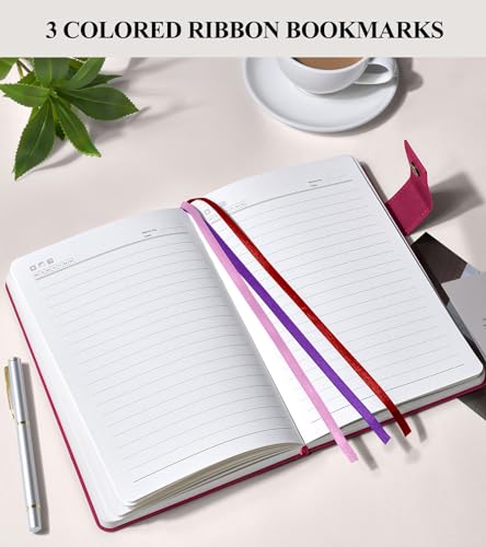 Caderno pautado grosso de 365 páginas para homens e mulheres, diários de couro A5 para escrita, cade