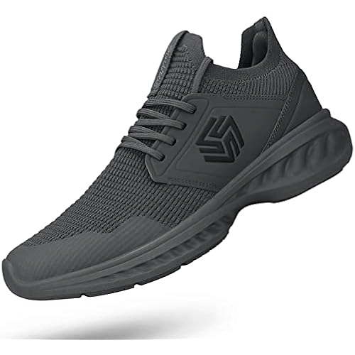 Giniros Mens Slip On Walking Shoes Non Slip Running Shoes Breathable Workout Shoes Lightweight Gym Sneakers