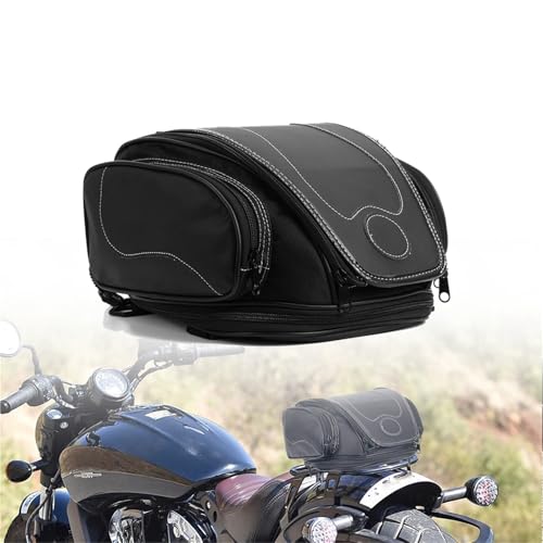 Sacoche arrière de moto étanche PU CBR1000 bagagerie selle vintage pour motard