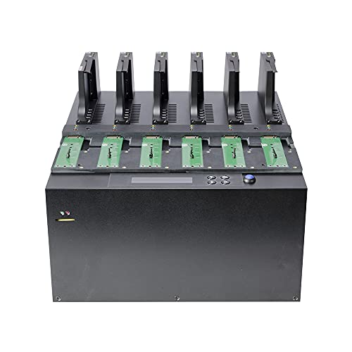 Image of Systor 1 to 5 PCIe M.2 NVMe /SATA Duplicator - 24GB /Min - SYSNVME-HC405 | Standalone duplicator to clone, erase and sanitize PCIe M.2 NVMe, SATA SSDs, and 2.5 inch SATA hard drives with no PC required.