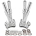 Twin Cam Engine Parts Chrome Gauge Pushrod Lifter Block Covers for Harley Road King FLHR Street Glide Fat Boy Softail Slim FLS Deuce FXSTD Street Bob (pushrod Block Cover)